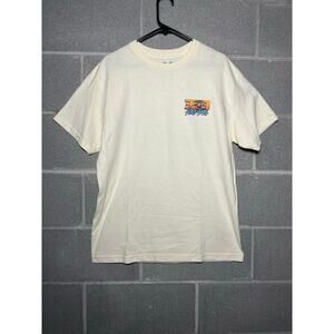 333 Half Evil Graphic Tee Cream Sunburst Logo Size L